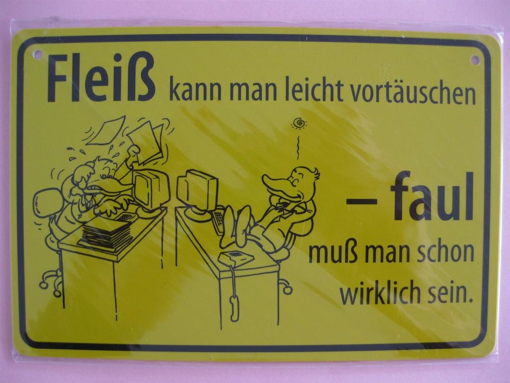 SprücheKarte Fleiss kann man leicht vortäuschen Acheter sur