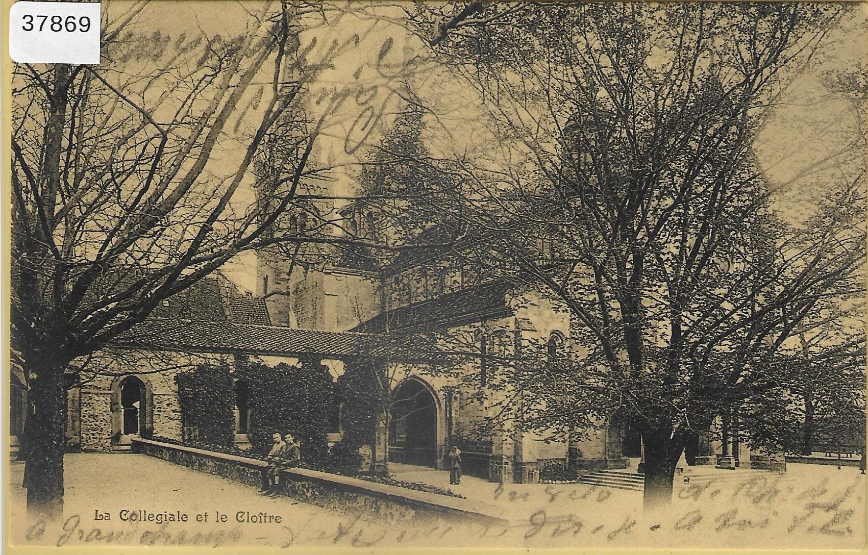 Cartoline postali: Neuchatel - Le Collegiale et le Cloitre – Usato da Ettingen venduto da Kartenplanet