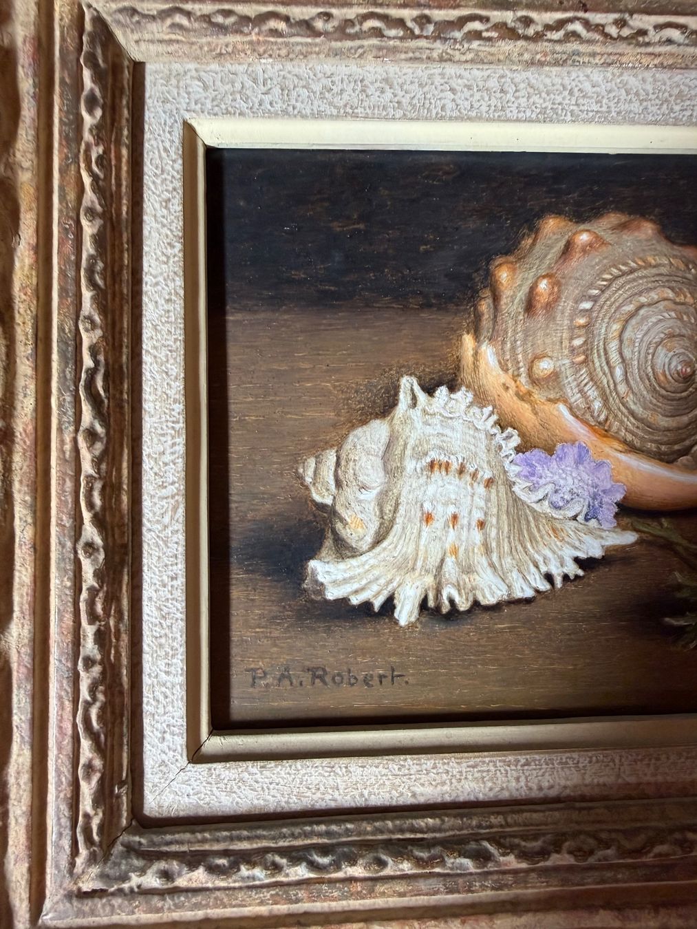 Gemälde: Paul-André Robert, 1946 Stilleben mit Muscheln – Gebraucht aus Huttwil von Burk3 2