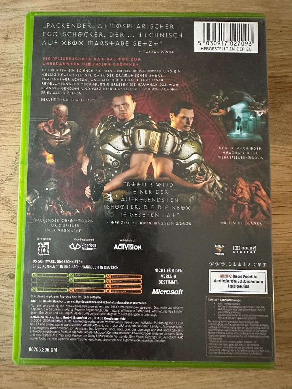 Microsoft Spiele: Doom 3 für Xbox – Gebraucht aus Kestenholz von Mad18 1