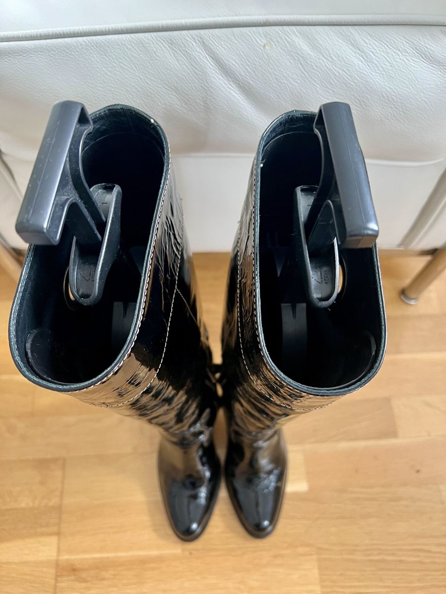 Bally Damenschuhe: Bally Stiefel Gr. 38 schwarz Lackleder – Gebraucht aus Basel von Bettybooo 6