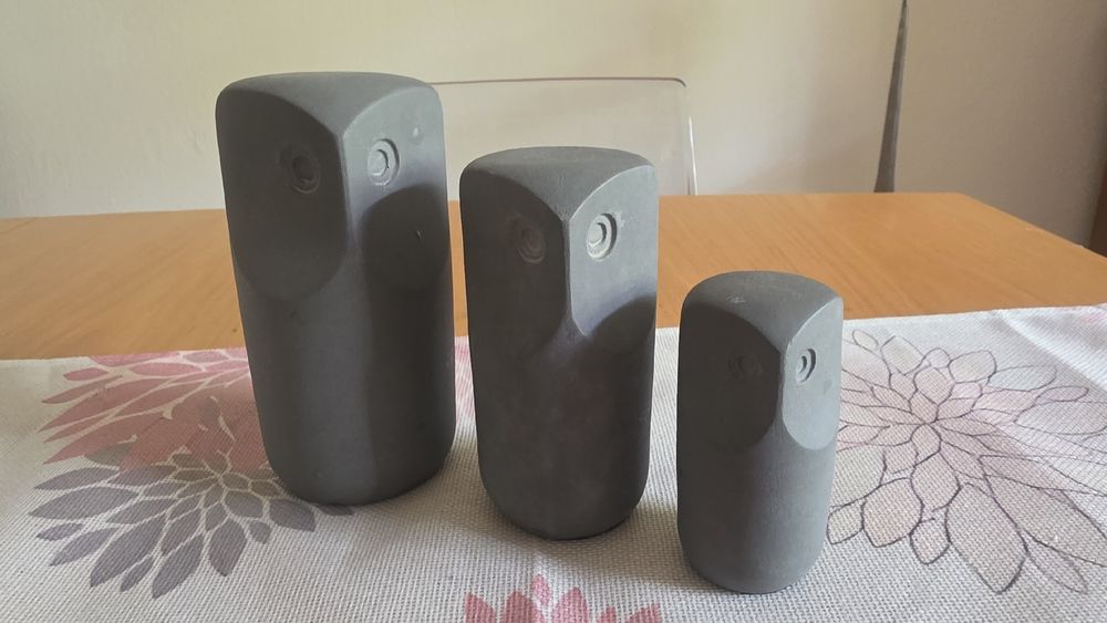 IKEA TONAD Eulen Deko Set 3-teilig, grau, neuwertig! (Neu (gemäss ...