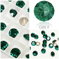 1088 Swarovski Xirius, Emerald, SS29 / 6 mm / 6 Stück