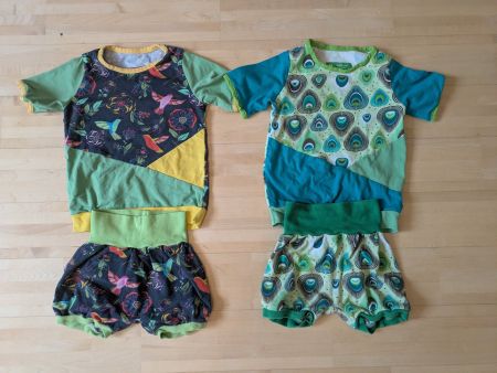 2x Kurze Hose mit Shirt Gr. 92