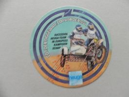 Abziehbild Kleber 40 Jahr alt Motorrad Seitenwagen Rennen