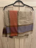 Warmes Wolltuch Karo Beige/Rot/Lila Mois Mont!