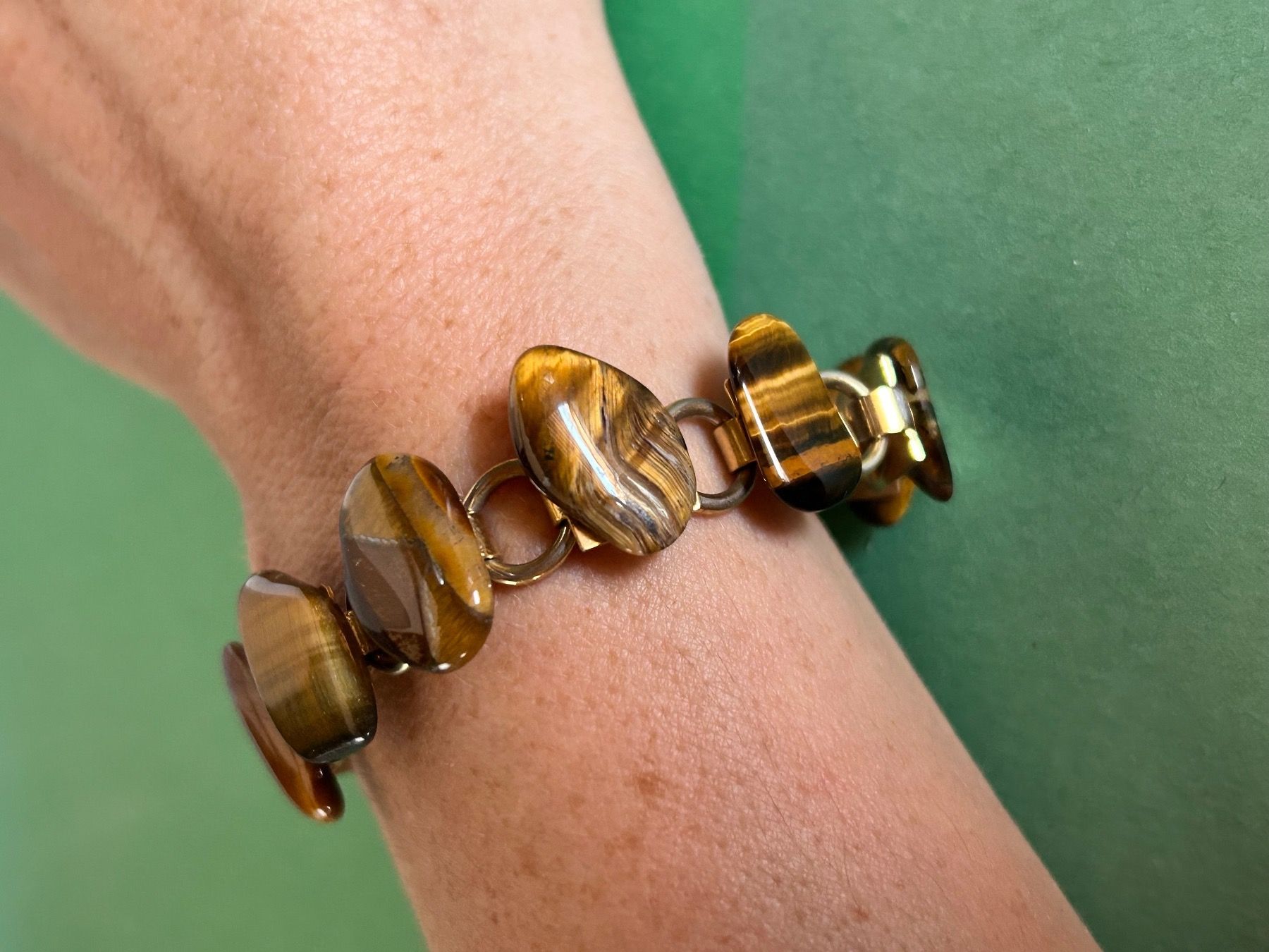 Bracciali & Braccialetti: Armband Tiger Auge vergoldet – Usato da Laufen venduto da Bellavitaboom 3