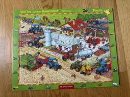 Puzzle von Die Spiegelburg; viel los auf dem Bauernhof 3+