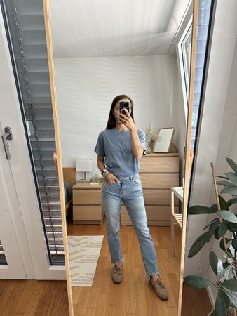 Zara straight cropped jeans