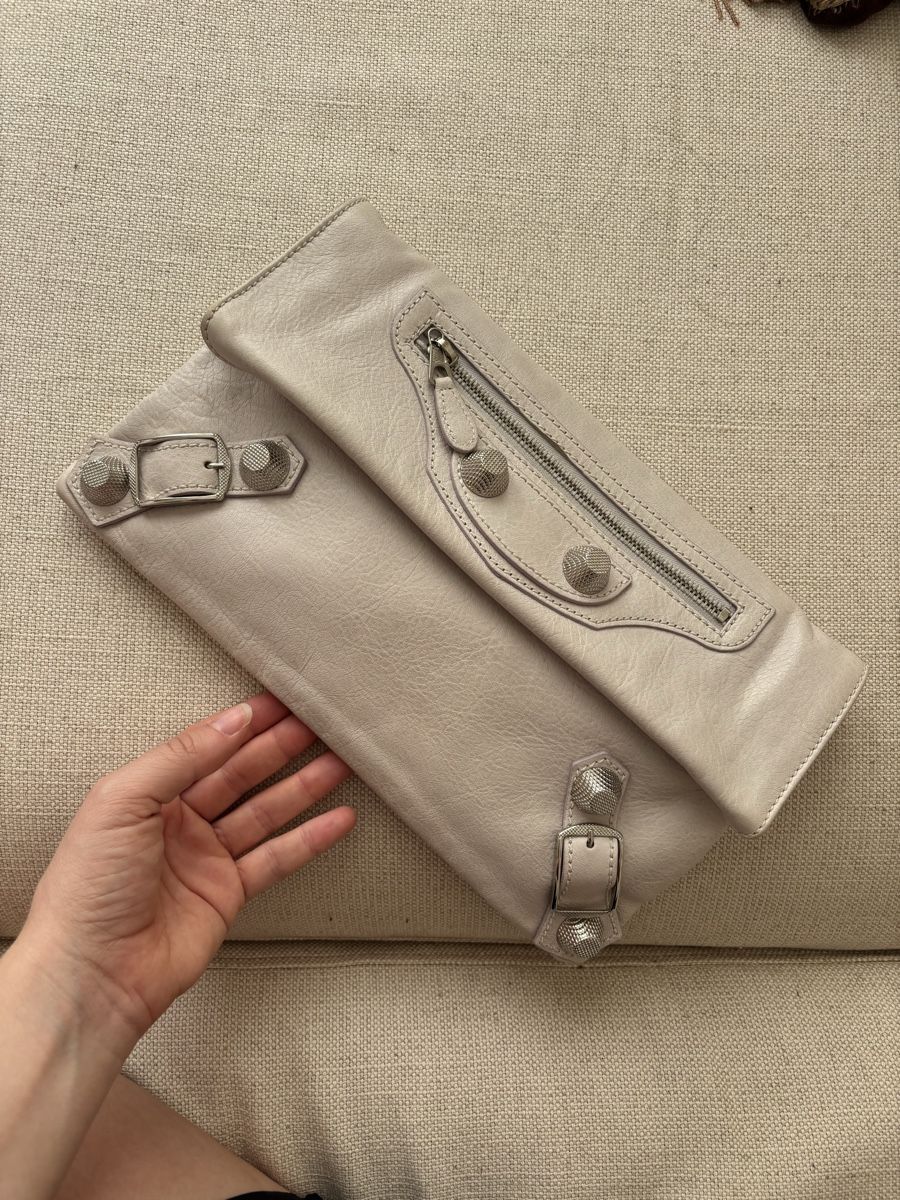 Balenciaga Borse: Balenciaga Envelope Clutch Off White – Usato da Zürich venduto da Salomej011