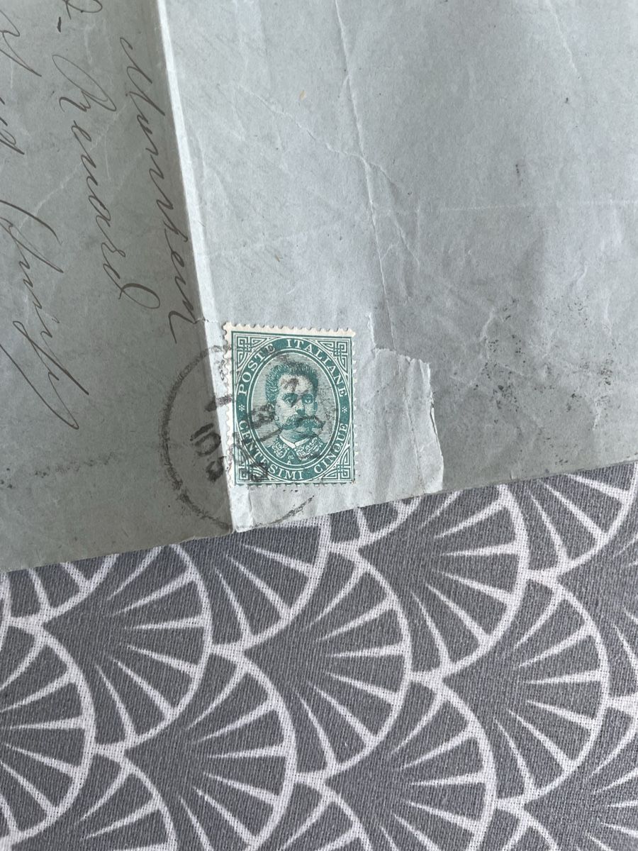 Tous les timbres: Briefmarke Italien 1882 / 5 Centesimi mit Stempel – D'occasion à Steinhausen par Piaweber1943.