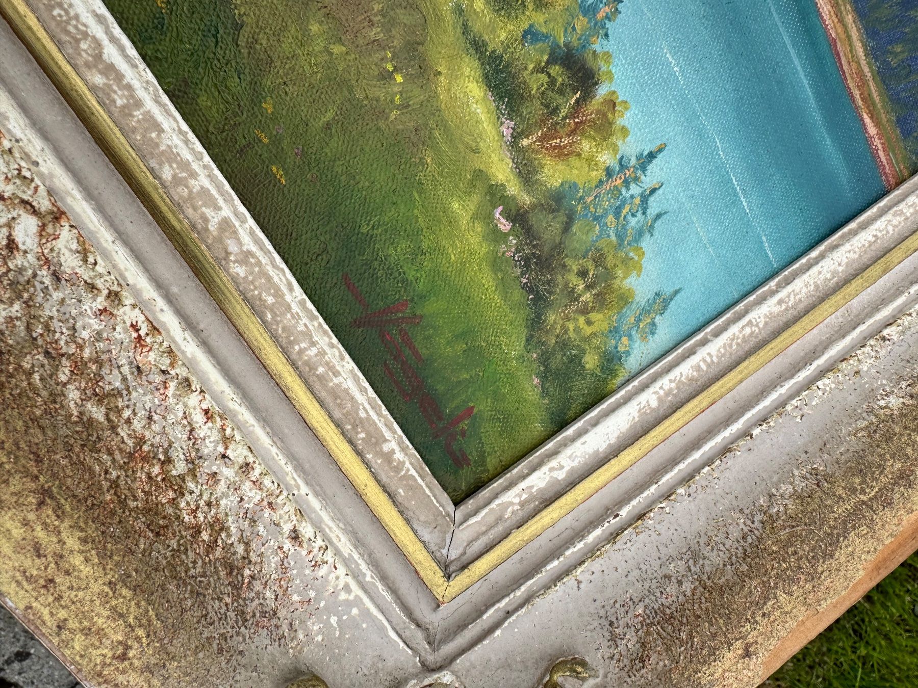 Gemälde: Wunderschönes Ölgemälde - Berglandschaft mit See! – Gebraucht aus Seuzach von kaufes8 3
