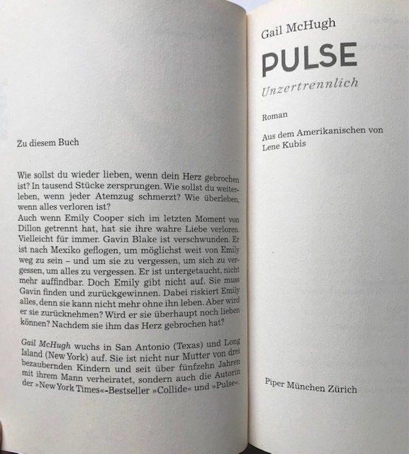 Libri: Pulse - unzertrennlich von Gail McHugh – Usato da Zürich venduto da popcorn67 3
