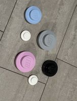 LEGO Steine Aufbewahrung 6er Set Rosa Weiss Grau Blau