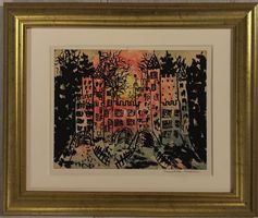 MARTHA MÜLLER Märchenschloss 1963, Mischtechnik