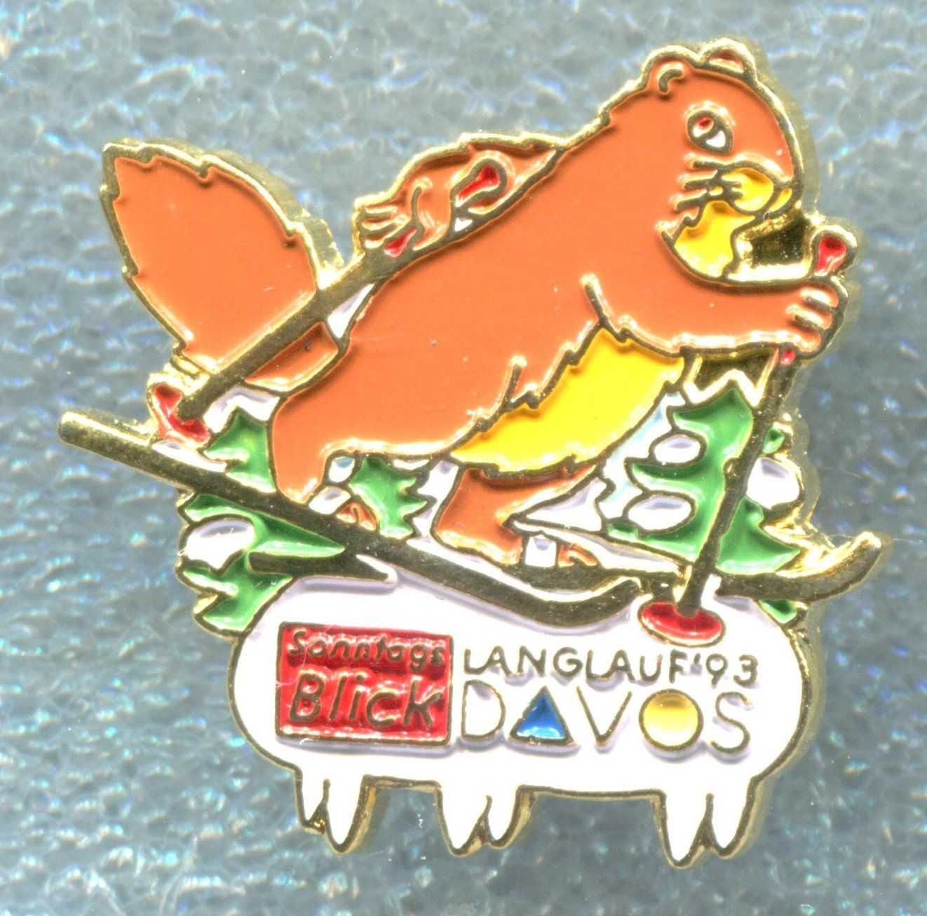 Placchette & Badge: Sonntags Blick  DAVOS  Langlauf '93 – Usato da Winterthur venduto da Sammleroase