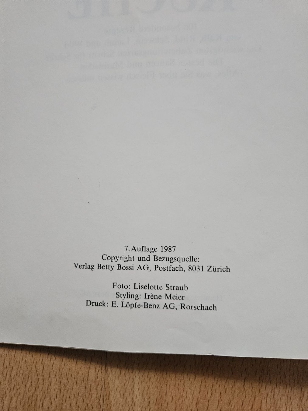 Libri: Betty Bossi - Fleisch Küche Kochbuch – Usato da Ebikon venduto da SecondChance_byM 2