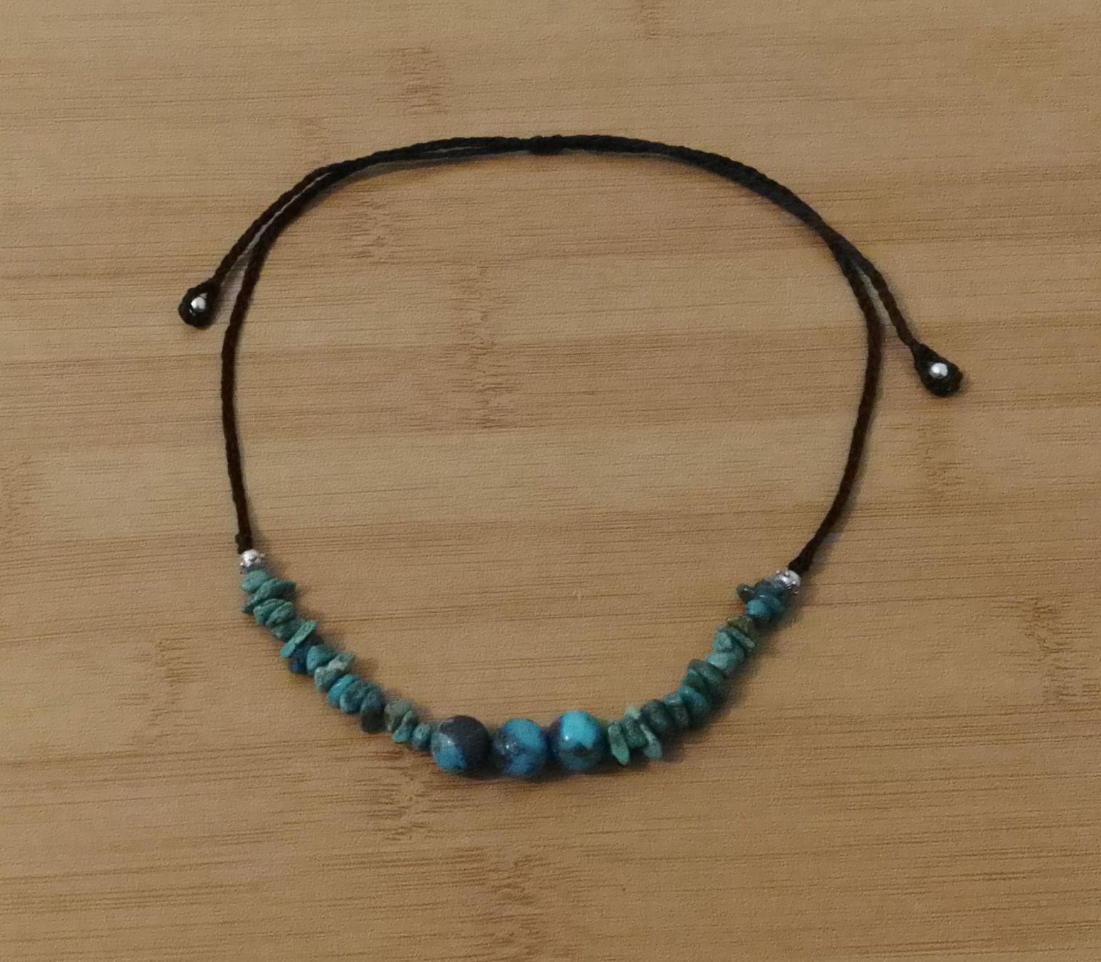Catenine: handgemachte Makramee Kette mit Türkis – Nuovo (secondo la descrizione) da Pfäffikon ZH venduto da Emporos_42 3