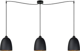 Sotto Luce AWA Elementary Pendelleuchte 3x schwarz gold