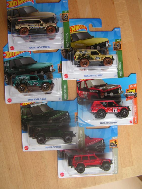Hot Wheels SUV's Range Rover + Toyota + JEEP > 6 STÜCK