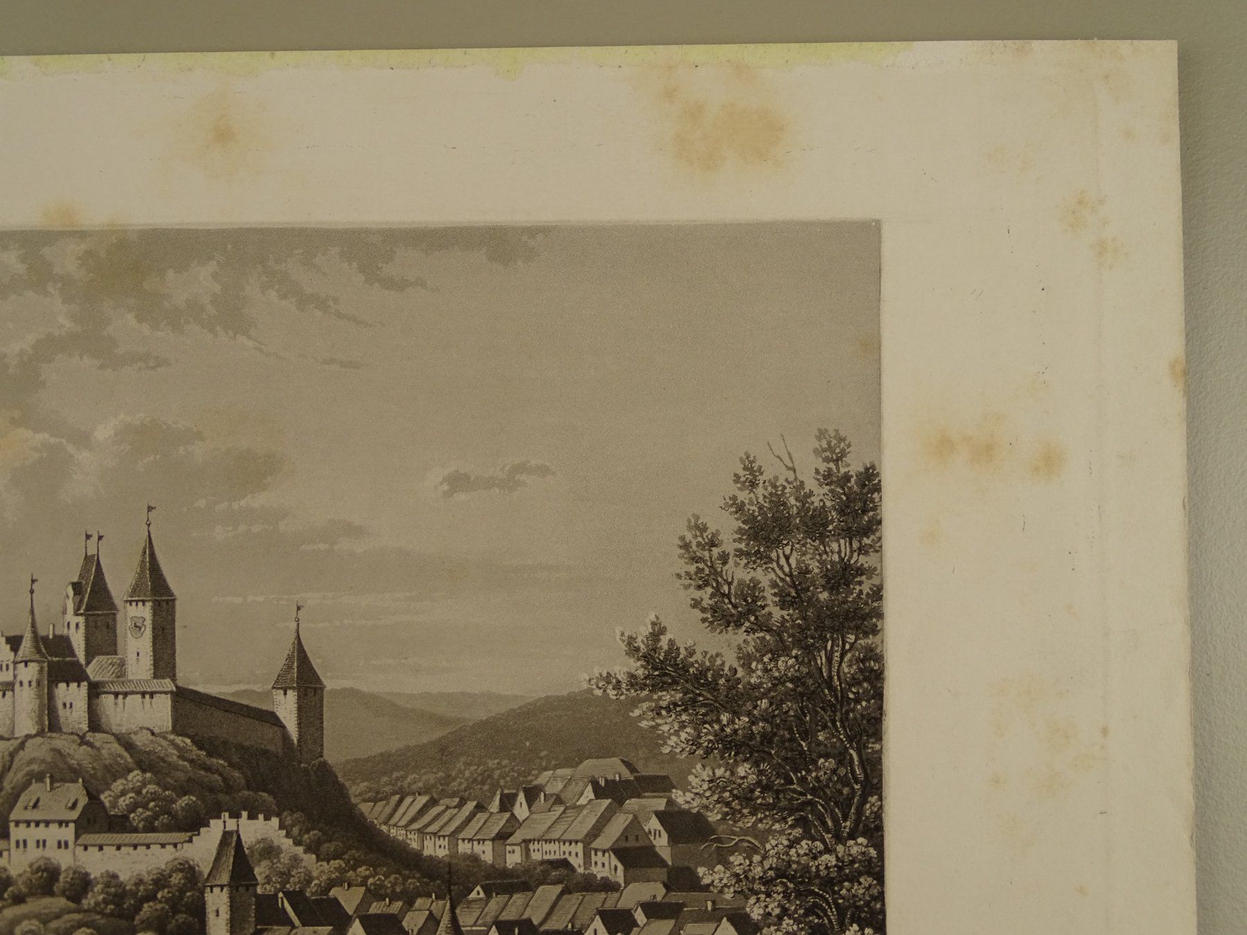 Stiche: BURGDORF, AQUATINTA 1857 – Gebraucht aus Grüningen von Kartensammler 3