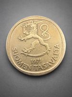 Zum Verkauf steht eine originale 1-Markka-Münze aus Finnland