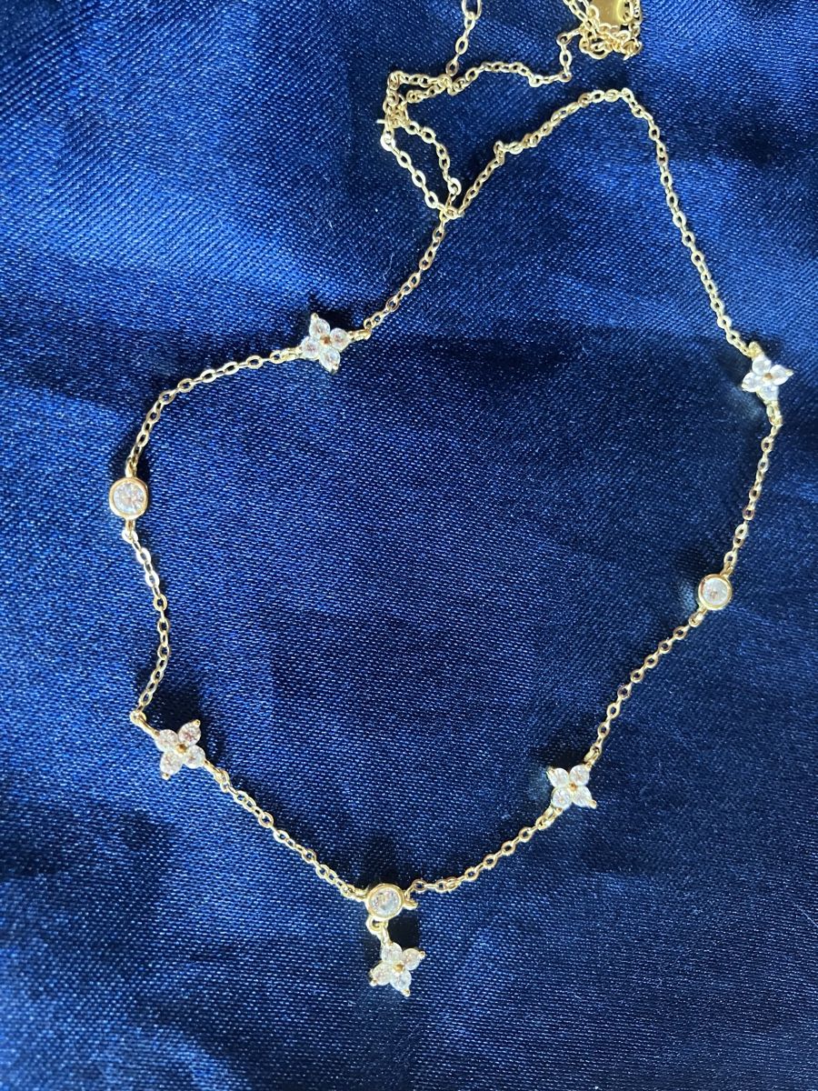 Catenine: Silberkette 925 vergoldet mit Strass – Nuovo (secondo la descrizione) da Bassersdorf venduto da groovygremlin 1