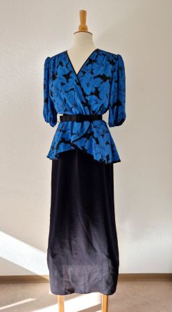 KLEID DRESS HÖPFNER 38 M 100% VINTAGE, TOP ZU MANTEL