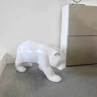 Sculpture ourson blanc mat - Offre spéciale