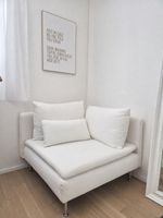 Neue, weisse Eckcouch/Ecksofa mit Kissen (NP 391.-)