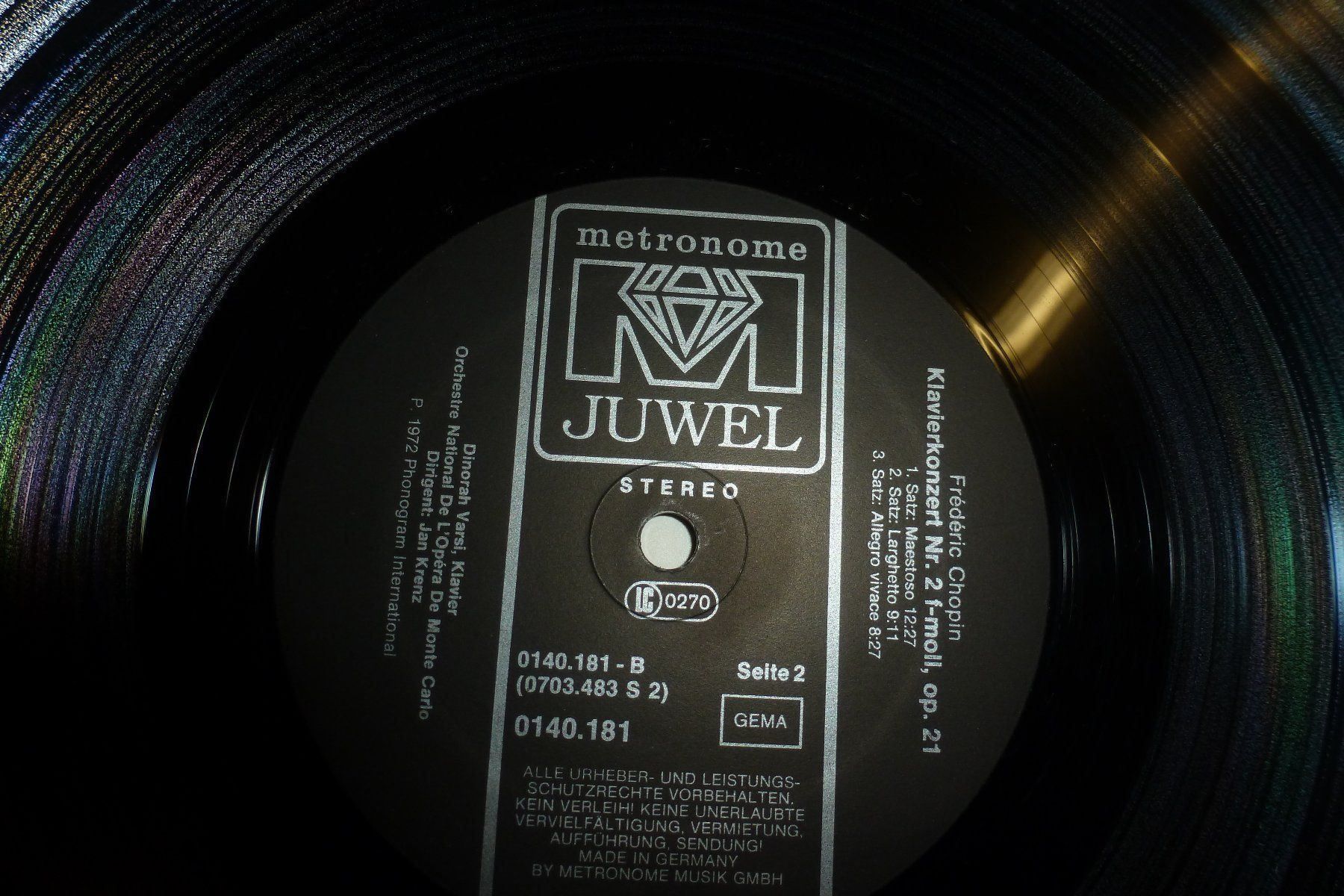 Dischi in vinile: Lp Frederic Chopin klavierkonzert nr 1e – Usato da Emmen venduto da newdeal1970 5