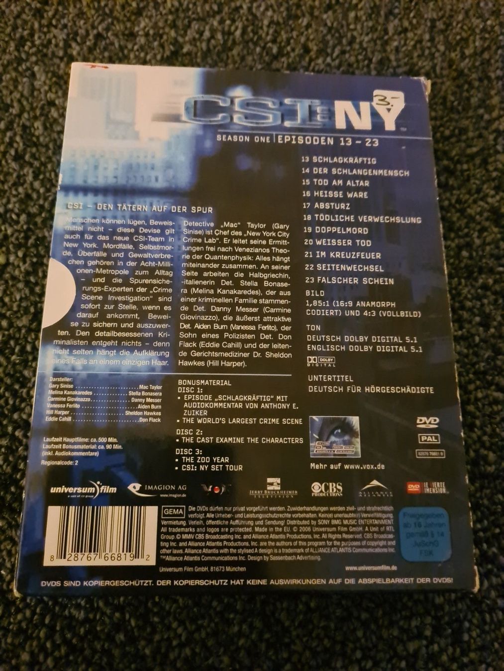 Tutti i DVDs: CSI:NY EPISODEN 13-23 – Usato da Ruswil venduto da jan_bxl5 1