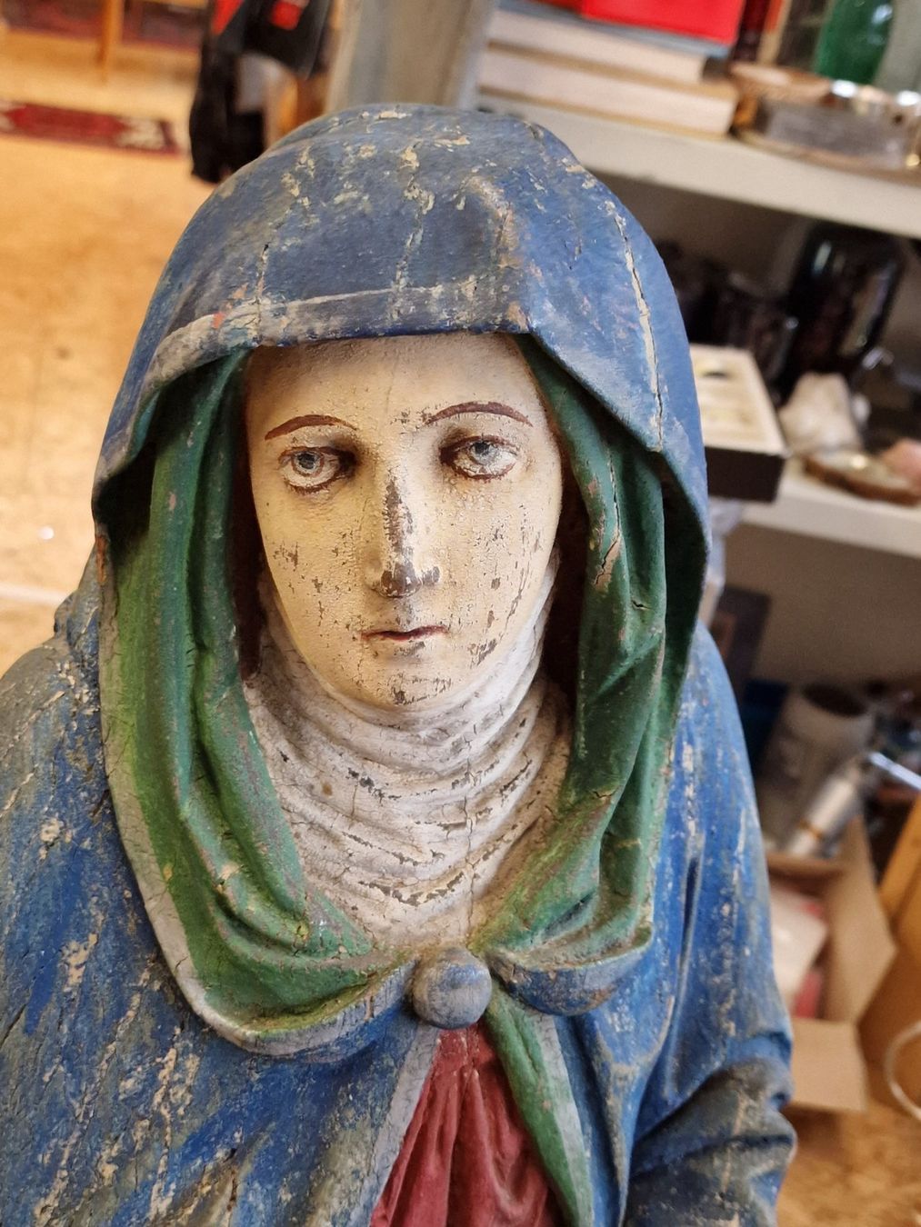Statuette: Heilige antike holz figur – Usato da Mettlen venduto da elios0888 1