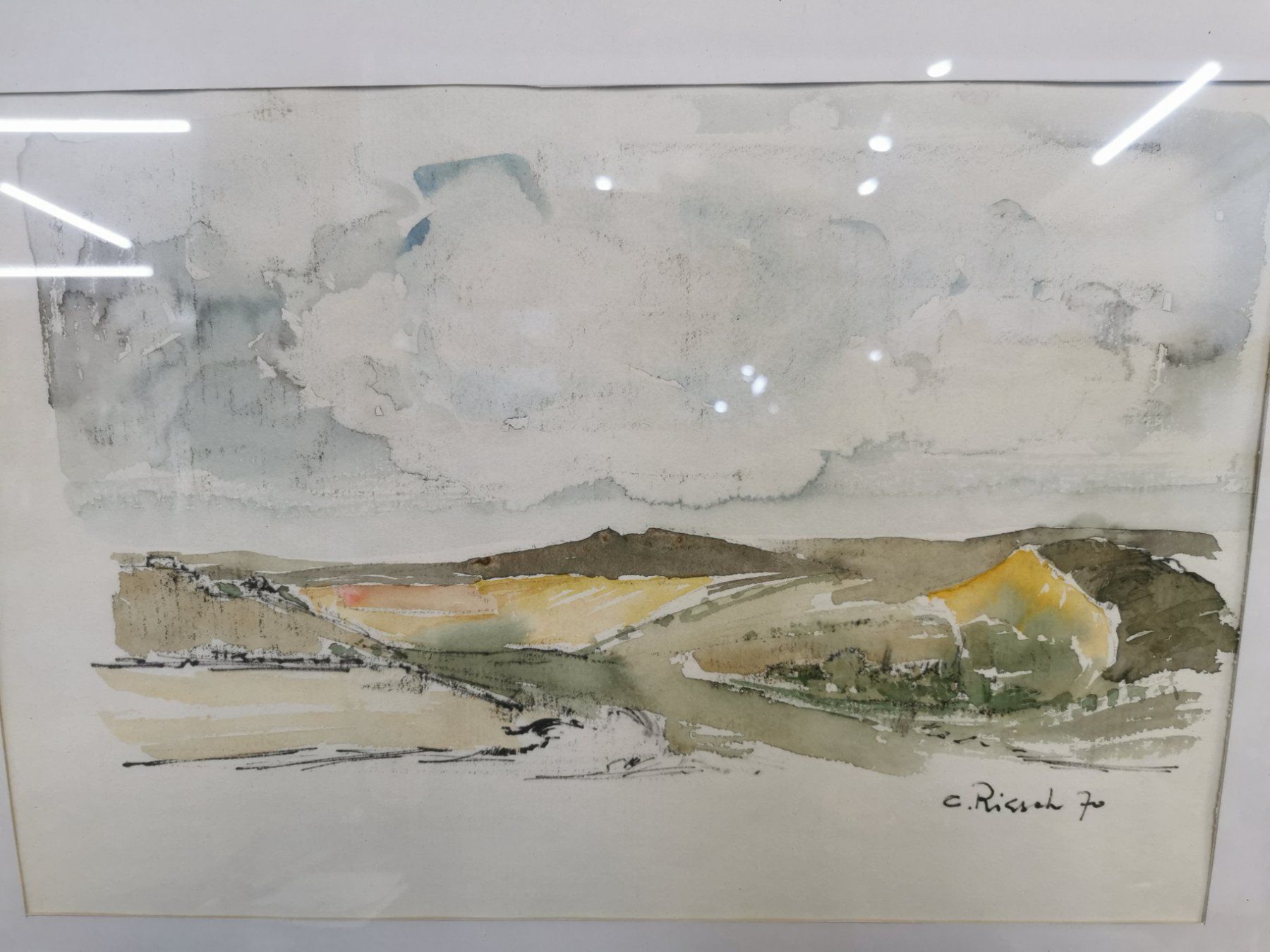 Gemälde: GRANDE AQUARELLE SIGNÉE ET DATÉE 70 – Gebraucht aus Genève von Qanil77 2