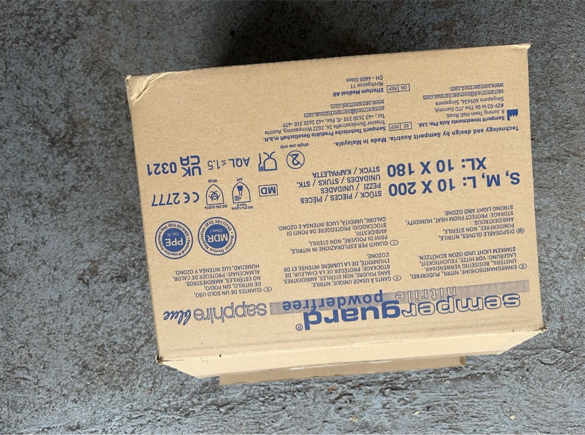 Gants & mitaines : Semperguard Sapphire Blue Nitrile Gloves L8-9 Box 200 – Neuf avec emballage d'origine à Emmen par VK-Retail 6