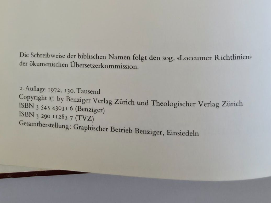 Libri: Schweizer Schulbibel - Benziger Verlag - 1970 – Usato da Birr venduto da DisDas 1