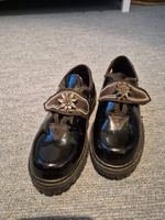 Halbschuhe Green Land schwarz mit Edelweiss Gr. 36