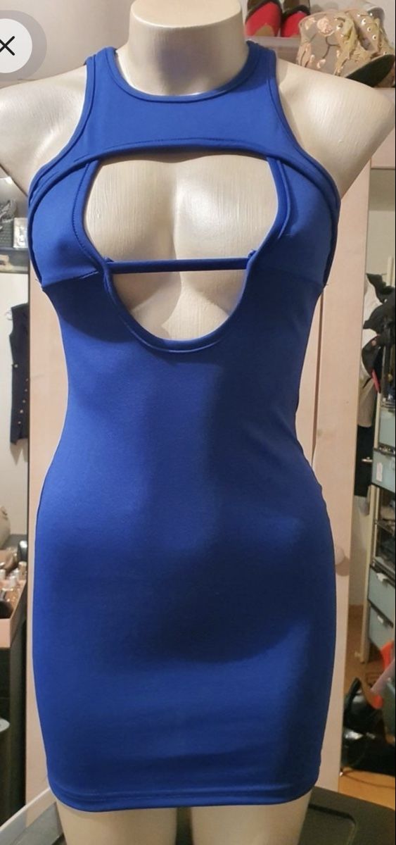 Kleider: Robe courte bleu  style découpéS – Neu (gemäss Beschreibung) aus Avry-sur-Matran von Anarda 2