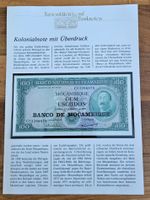 Kuriositäten auf Banknoten Kolonialnote mit Überdruck