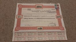 Aktie Fabbrica automobili e velocipedi Edoardo Bianchi, 1953