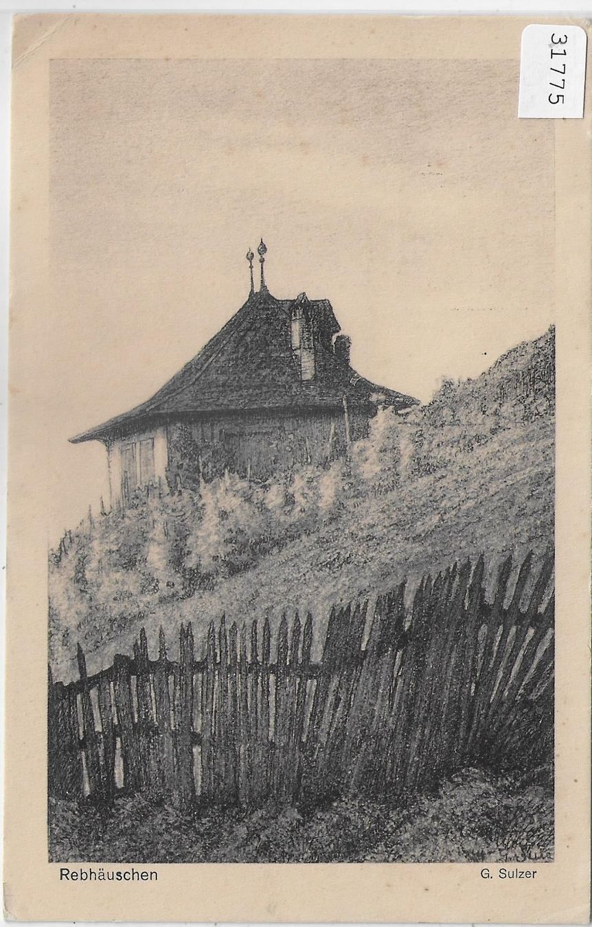 Cartoline postali: Rebhäuschen - Künstler: G. Sulzer – Usato da Ettingen venduto da Kartenplanet