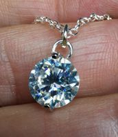 Collier argent diamants de moissanite de 2,5 ct certifié