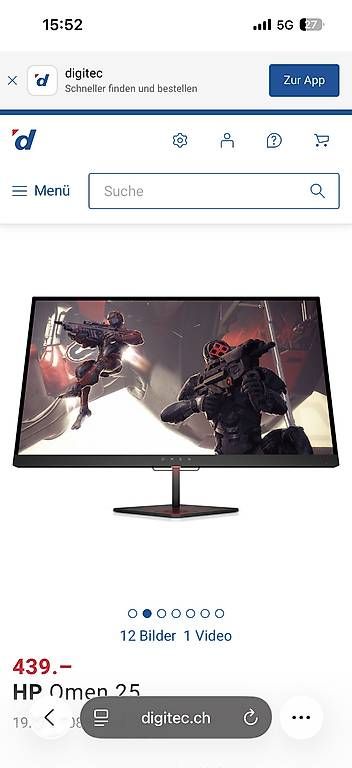 Monitor: Omen Gaming-Monitor – Usato da Mörschwil venduto da eli_7b5m