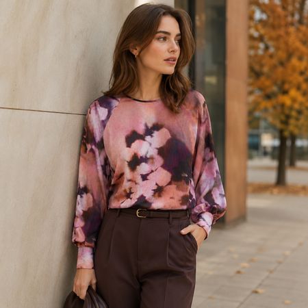 MANGO tolle Bluse mit Blumenmuster Gr.L (38-40) NEU