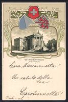 Litho Winterthur, Stadthaus mit Wappen