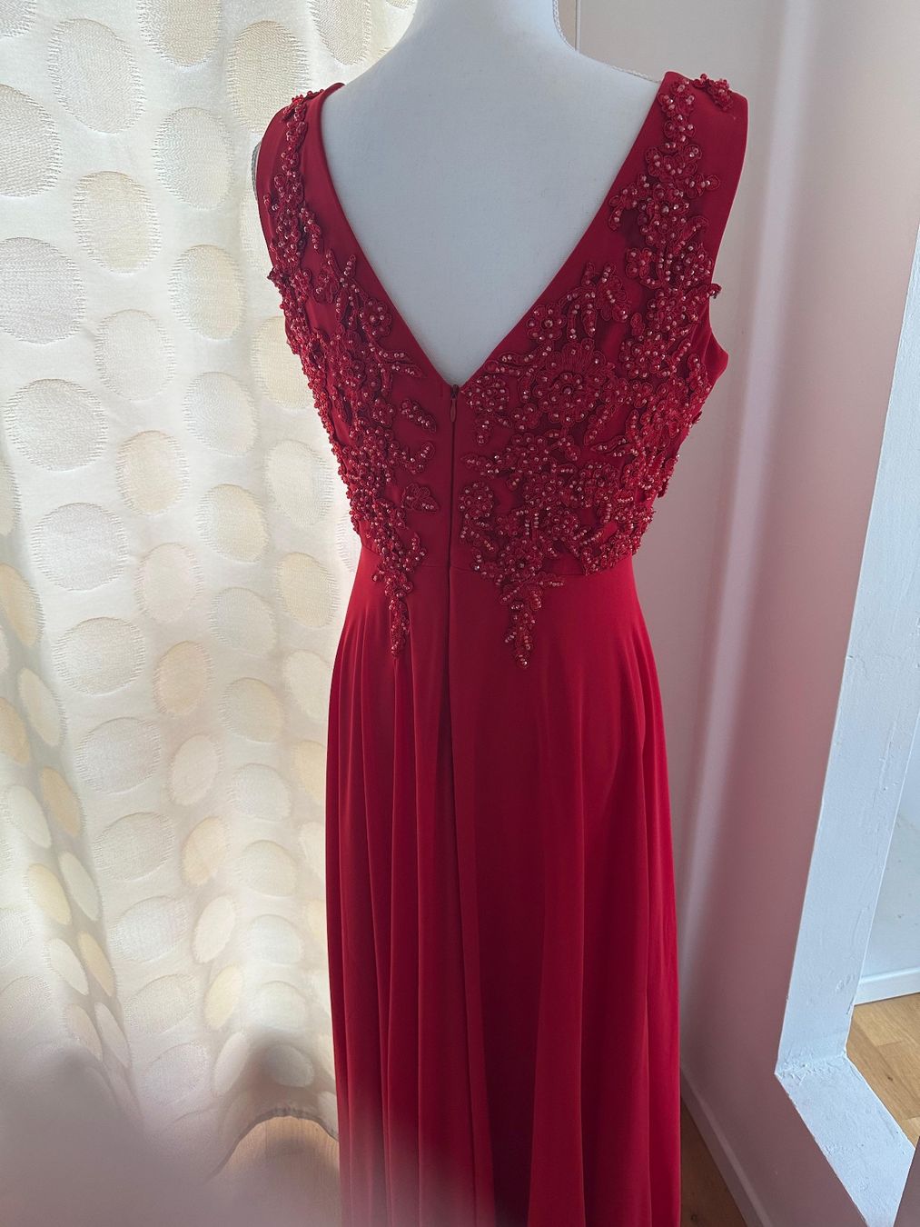 Vestiti: Rotes Abendkleid mit Perlen, festlich & elegant – Nuovo (secondo la descrizione) da Zürich venduto da fresh0001 2