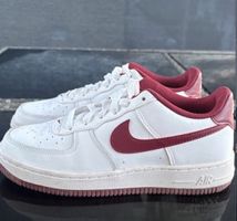 Scarpe Nike Air Force 1 bianco rosso taglia 37.5