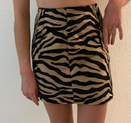 Chic Gonna  di pelliccia animalier zebrata-tg S/M-inverno 👍
