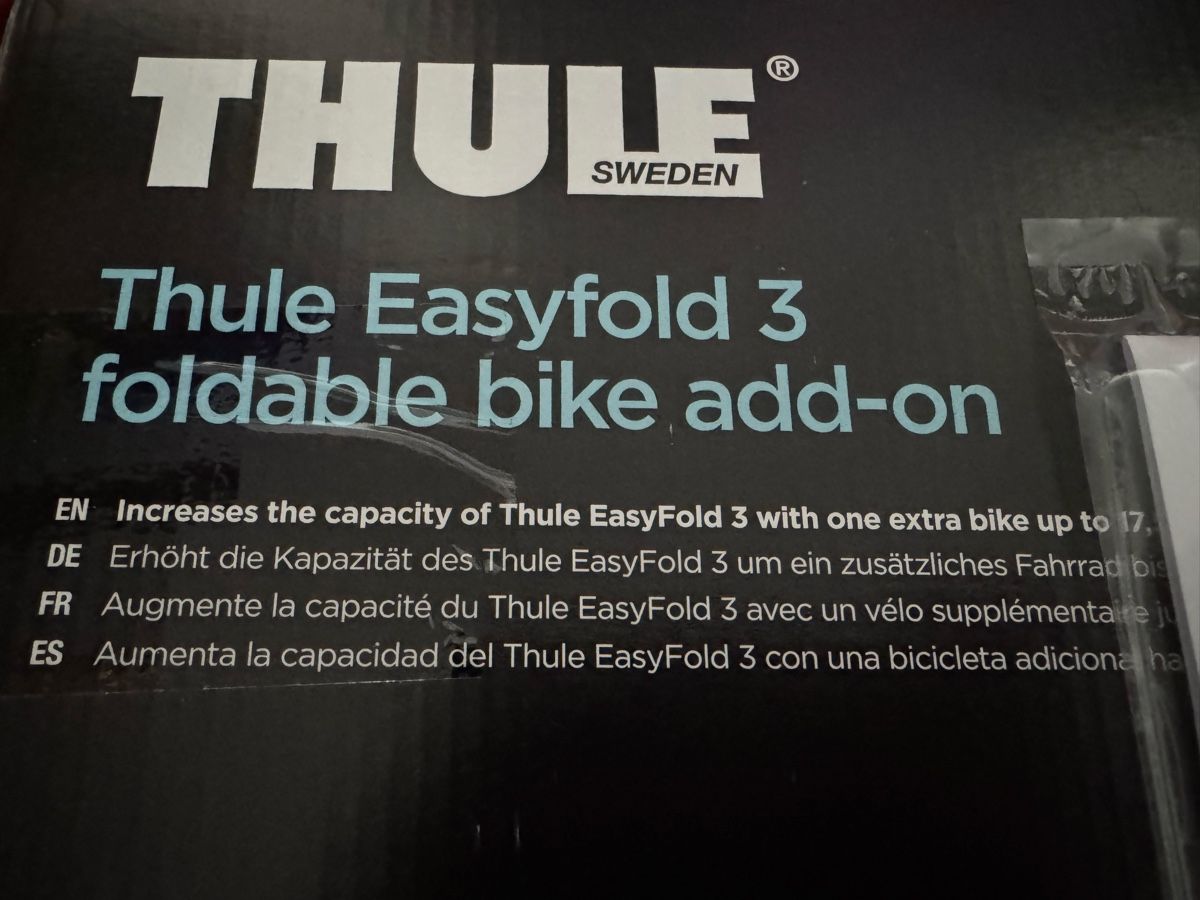 Thule Supporti per biciclette: Thule Easyfold 3 pliable vélo add-on neuf – Nuovo e nell'imballaggio originale da Geneveys-Coffrane venduto da Llion 2