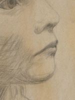 💚 ANTIKE BLEISTIFTZEICHNUNG: MÄDCHENPORTRAIT 🇨🇭
